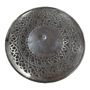 Vintage Sheffield Repro SILVER Plated Round Serving Dish Trinket Gothic Romantic